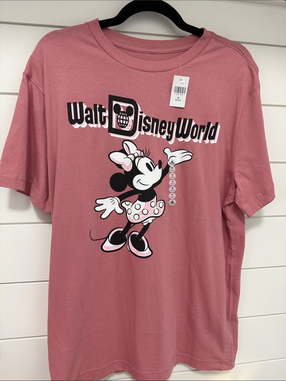 NWT Disney Parks Minnie Mouse Rose Pink Short Sleeve Tee